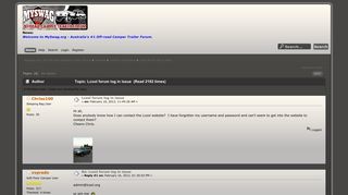 Lcool forum log in issue - MySwag.org The Off-road Camper Trailer ...