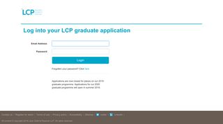 LCP - Graduate application form