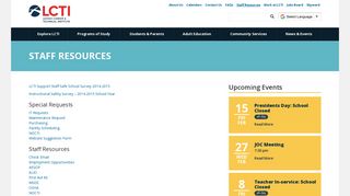Faculty & Staff Resources & Information | LCTI