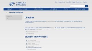 LCU:Current Students - Lubbock Christian University