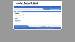 User Log In - London Central & West Unscheduled Care Collaborative