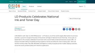 LD Products Celebrates National Ink and Toner Day - PR Newswire