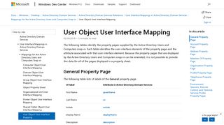 User Object User Interface Mapping - Windows applications | Microsoft ...