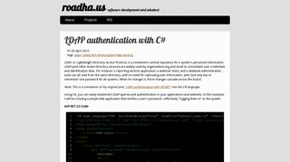 LDAP authentication with C# - roadha.us