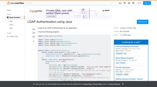LDAP Authentication using Java - Stack Overflow