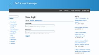 User login | LDAP Account Manager
