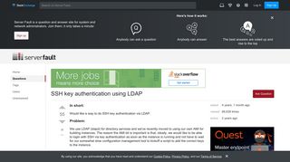 SSH key authentication using LDAP - Server Fault