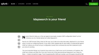 ldapsearch is your friend - Splunk