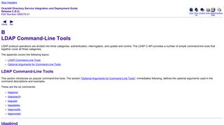 LDAP Command-Line Tools - Oracle Docs