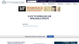 Click to download LDB Wholesale Update - Alliance of Beverage ...