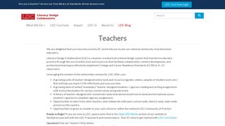 Teachers | Literacy Design Collaborative