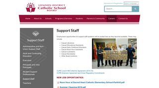 Support Staff - London District Catholic School Board