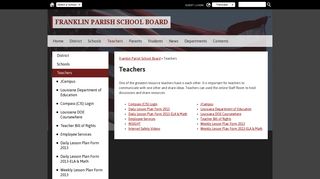 Teachers - Franklin Parish School Board