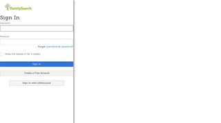 Sign In - FamilySearch