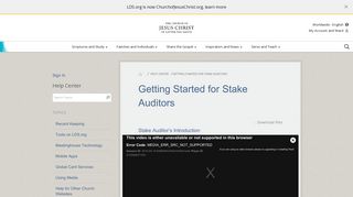 Getting Started for Stake Auditors - LDS.org