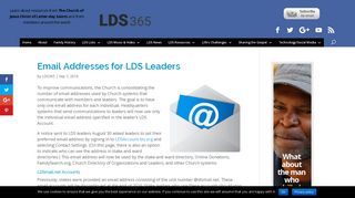 Email Addresses for LDS Leaders | LDS365: Resources from the ...