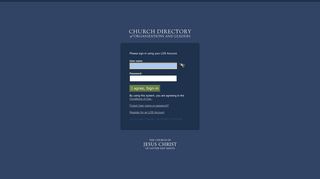 Church Directory of Organizations and Leaders - Sign In