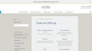 Tools on LDS.org