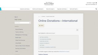 Online Donations—International - LDS.org