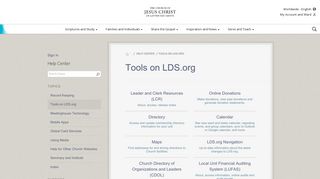 Tools on LDS.org
