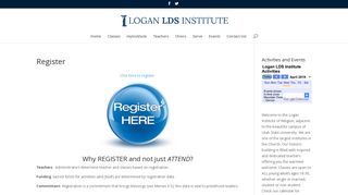 Register - Logan LDS Institute
