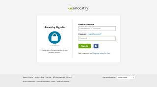 Ancestry - Sign In - Ancestry.com