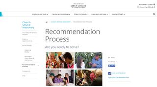 Recommendation Process - LDS.org