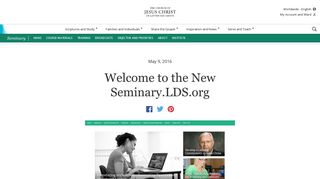 Welcome to the New Seminary.LDS.org