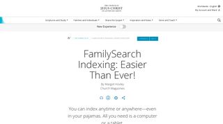 FamilySearch Indexing: Easier Than Ever! - ensign - LDS.org