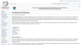 FamilySearch Indexing - Wikipedia