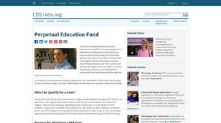 Perpetual Education Fund: Financial Aid for School - LDSJobs.org