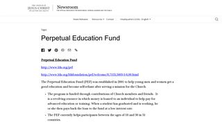 What is the Perpetual Education Fund (PEF)? - Mormon Newsroom