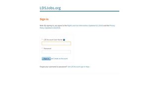 sign in with your LDS Account - LDSjobs.org
