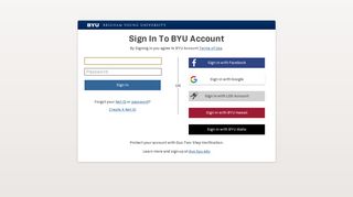 Brigham Young University Sign-in Service