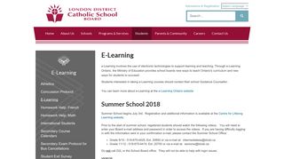 E-Learning - London District Catholic School Board