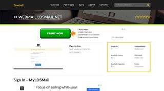 Welcome to Webmail.ldsmail.net - Sign In - MyLDSMail