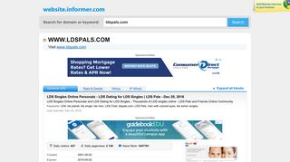 ldspals.com at WI. LDS Singles Online Personals - LDS Dating for ...