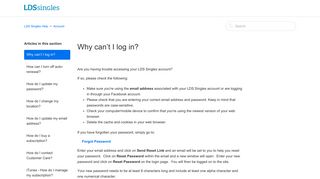 Why can't I log in? – LDS Singles Help