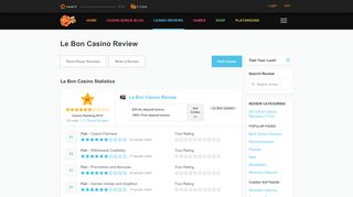 Le Bon Casino Review & Ratings by Real Players - 2019