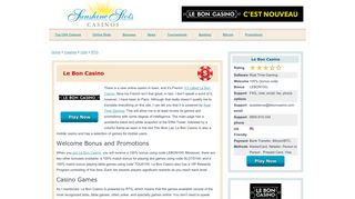 Le Bon Casino - Sunshine Slots Casinos
