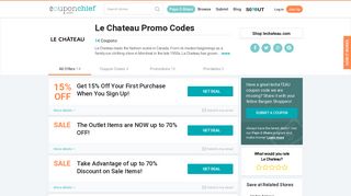 Le Chateau Coupons - Save 15% w/ Feb. '19 Promo and Coupon Codes