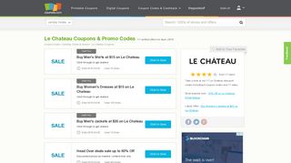 Up to 60% off Le Chateau Coupons, Promo Codes February, 2019