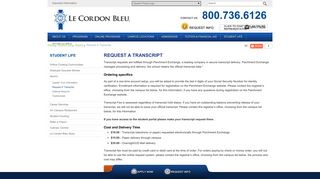 Le Cordon Bleu - Request A Transcript