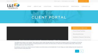 Client Portal | Excellence in Market Research ... - L&E Research