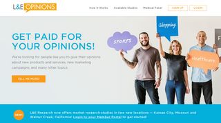 L&E Opinions: Home | Find A Study Near You & Get Paid For Your ...