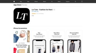 Le Tote - Fashion for Rent on the App Store - iTunes - Apple