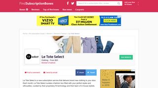 Le Tote Select | Find Subscription Boxes
