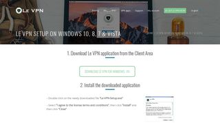 Le VPN setup on Windows 10, 8, 7, Vista & Windows XP