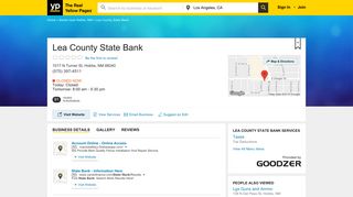 Lea County State Bank 1017 N Turner St, Hobbs, NM 88240 - YP.com