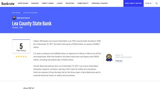 Lea County State Bank Reviews and Ratings - Bankrate.com